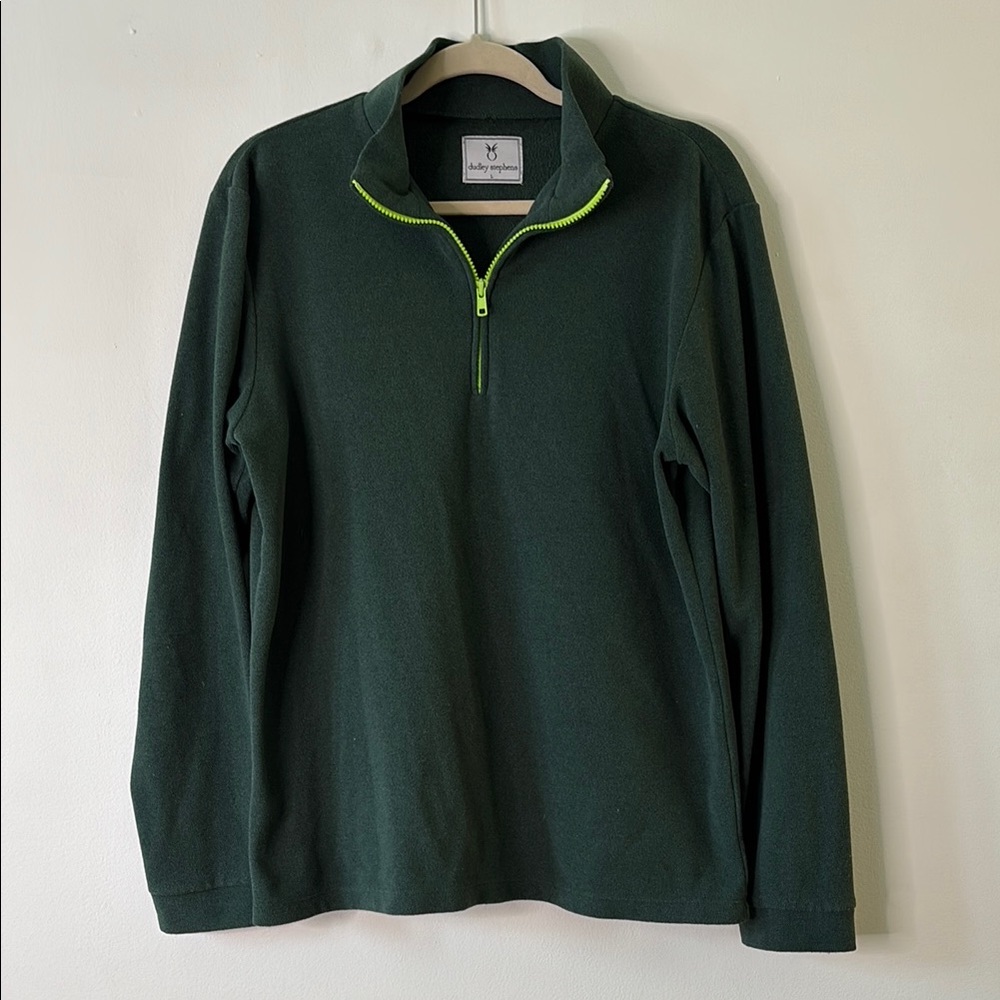 Dudley Stephens Fleece Quarter Zip Jacket Green Size‎ Large